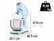 SMEG Full Color Pastellblau - K&uuml;chenmaschine - Edelstahlsch&uuml;ssel 4,8 Liter