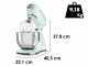 Smeg Full Color Pastellgr&uuml;n - K&uuml;chenmaschine - Edelstahlsch&uuml;ssel 4,8 Liter