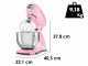 SMEG Full Color Pink - K&uuml;chenmaschine - Edelstahlsch&uuml;ssel 4,8 Liter