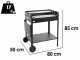 Seven Italy Calypso -  Kohlegrill aus schwerem Eisen - 70,5x22cm