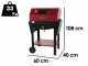 Seven Italy Eliseo Medium - Kohlegrill mit Grillrost - 57,5x37cm