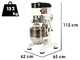 Prismafood iLine MZPL040 - Profi - Planetenr&uuml;hrmaschine -40 l Sch&uuml;ssel aus Edelstahl