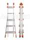 Gierre Peppina AL020DS - 2x8 Trittstufen, 4,70 m - Teleskopleiter aus Aluminium