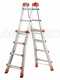 Gierre Peppina AL020DS - 2x8 Trittstufen, 4,70 m - Teleskopleiter aus Aluminium