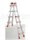 Gierre Peppina AL020DS - 2x8 Trittstufen, 4,70 m - Teleskopleiter aus Aluminium
