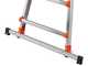 Gierre Peppina AL020DS - 2x8 Trittstufen, 4,70 m - Teleskopleiter aus Aluminium