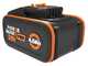 Worx Nitro WG263E &ndash; Akku-Heckenschere 20 V/4 Ah + Gratis-Akku 20 V/4 Ah &ndash; 57 cm langes Messer