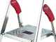 Hailo L60, 5 Stufen, 1,68 m &ndash; Aluminium-Trittleiter mit St&auml;nder &ndash; Ultraleicht