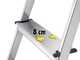 Hailo L60, 5 Stufen, 1,68 m &ndash; Aluminium-Trittleiter mit St&auml;nder &ndash; Ultraleicht
