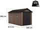 Keter Newton plus 7513/1375 - Gartenhaus - Mit Doppelt&uuml;r und Fenstern - 230x413x246 cm
