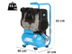 ABAC START QUIETE OS20 - Elektrischer, einphasiger, leiser Luftkompressor - &Ouml;l-frei - Motor 2 PS - 6 lt