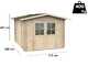 Alce Opera 215x250 &ndash; Ger&auml;tehaus aus Holz &ndash; Mit Fenstern und Doppelfl&uuml;gelt&uuml;r &ndash; 215x250x207 cm