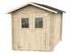 Alce Roby 198x198 &ndash; Gartenhaus aus Holz &ndash; Mit Fenstern und Doppelfl&uuml;gelt&uuml;r &ndash; 198x198x215 cm