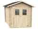 Alce Roby 198x198 &ndash; Gartenhaus aus Holz &ndash; Mit Fenstern und Doppelfl&uuml;gelt&uuml;r &ndash; 198x198x215 cm