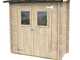 Alce Hobby 198x98 &ndash; Ger&auml;tehaus aus Holz &ndash; Mit Frontfenstern &ndash; 198x98x197 cm