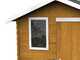 Alce Livia 198x130 L&auml;rche &ndash; Ger&auml;tehaus aus Holz &ndash; Mit Frontfenster &ndash; 198x130x205 cm