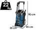 Bosch Professional GHP 5-55 &ndash; Kaltwasser-Hochdruckreiniger &ndash; 130 bar &ndash; 498 l/h