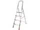 Aluminium-Trittleiter mit St&auml;nder Alice 4, 4 Stufen, 1,49 m