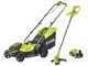 Ryobi RLM18X33B50LT23A &ndash; Akku-Rasenm&auml;her- und Rasentrimmer-Set &ndash; 18V 5Ah &ndash; Schnittbreite 33 cm + 23 cm