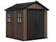 Keter Signature Walnut 757/775 - Ger&auml;tehaus - Mit Fenstern - 230 x 223 x 246 cm