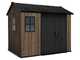 Keter Signature Walnut 759/975 - Ger&auml;tehaus - Mit Fenstern - 230 x 287 x 246 cm