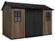 Keter Signature Walnut 7511/1175 &ndash; Ger&auml;tehaus &ndash; Mit Fenstern &ndash; 230 x 350 x 246 cm