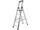 S.T.P. Issima &ndash; Aluminium-Stehleiter mit St&auml;nder&ndash; 6 Stufen &ndash; H&ouml;he 1,97 m
