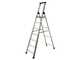S.T.P. Issima &ndash; Aluminium-Stufenstehleiter mit St&auml;nder &ndash; 7 Stufen &ndash; 2,20 m