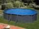 Gre Anthracite Oval 610 x 375 x 132 cm &ndash; Stahlwandpool