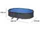 Gre Anthracite Oval 610 x 375 x 132 cm &ndash; Stahlwandpool