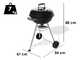 Weber Compact Kettle 47 1502054 &ndash; Holzkohlegrill &ndash; Grillfl&auml;che 47 cm