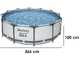 Bestway Steel Pro Max 56418DE - &Oslash;366x100 cm - Runder Pool + Filterpumpe und Leiter