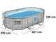 Bestway Power Steel Swim Vista 56714DE - 427x250x100 cm - Ovaler Frame Pool