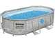 Bestway Power Steel Swim Vista 56714DE - 427x250x100 cm - Ovaler Frame Pool