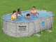 Bestway Power Steel Swim Vista 56714DE - 427x250x100 cm - Ovaler Frame Pool