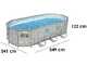 Bestway Steel Pro Max Splashview 56716DE - 549x274x122 cm - Frame Pool, oval, f&uuml;r 7-8 Personen
