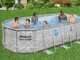 Bestway Steel Pro Max Splashview 56716DE - 549x274x122 cm - Frame Pool, oval, f&uuml;r 7-8 Personen