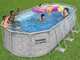 Bestway Steel Pro Max Splashview 56716DE - 549x274x122 cm - Frame Pool, oval, f&uuml;r 7-8 Personen