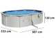 Bestway Hydrium 56586DE - 500x360x120 cm - Stahlwandpool, oval