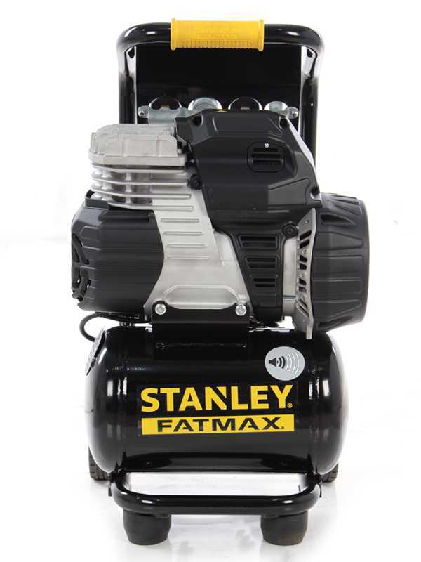 Stanley Sil Air 244/10 PCM - Elektrischer Kompressor mit Wagen - Motor 1.5 PS - 10 Lt - leise oilless