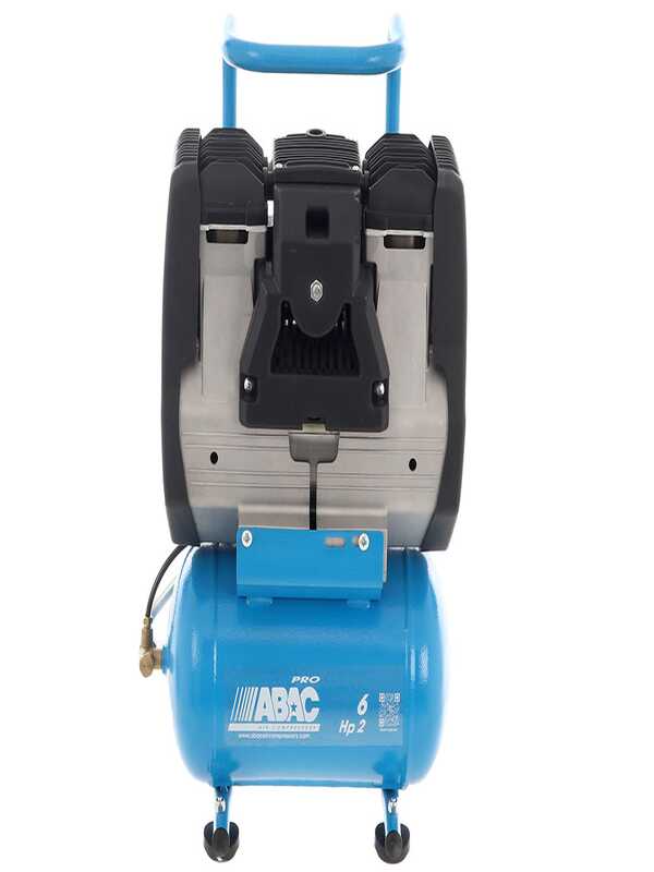 ABAC START SILENT OS20P - Schallged&auml;mpfter, &ouml;lfreier, einphasiger elektrischer Luftkompressor - Motor 2 PS - 6 l