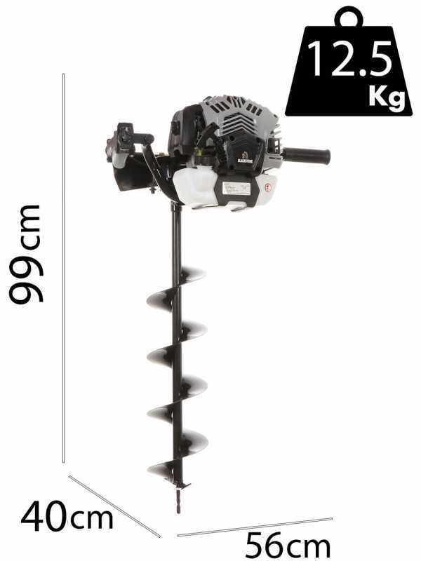 BlackStone HD530 - Erdbohrer - 2-Takt Motor - 3 Bohrschnecken im Lieferumfang