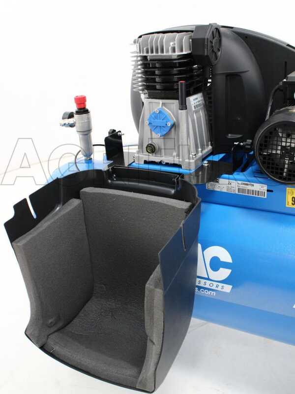 ABAC PRO A39B 200 CT3 - Schallged&auml;mpfter dreiphasiger riemengetriebener elektrischer Luftkompressor - Motor 3 PS - 200 Liter