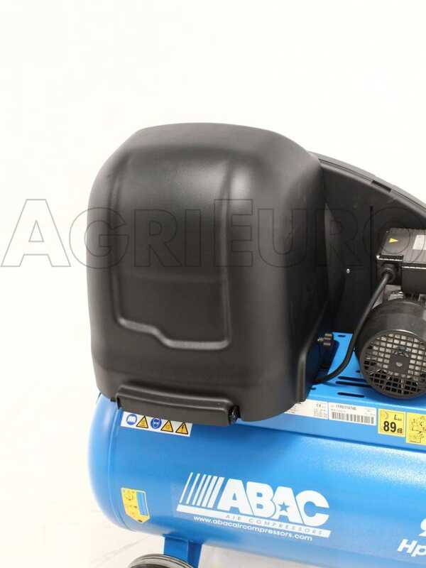 ABAC SILENT A29B 90 CM2 - Schallged&auml;mpfter einphasiger riemengetriebener elektrischer Luftkompressor - 2 PS Motor - 90 l