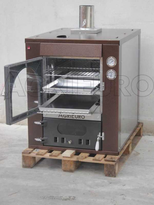 AgriEuro Medius 80 Deluxe INC - Einbau-Holzbackofen aus Stahl - kupferfarben