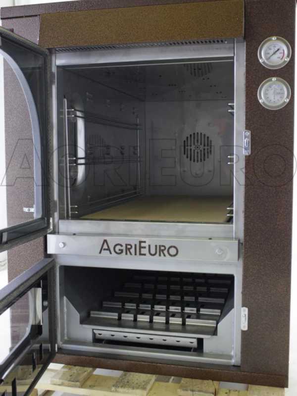 AgriEuro Magnus 100 Deluxe INC - Einbau-Holzbackofen aus Edelstahl - kupferfarben