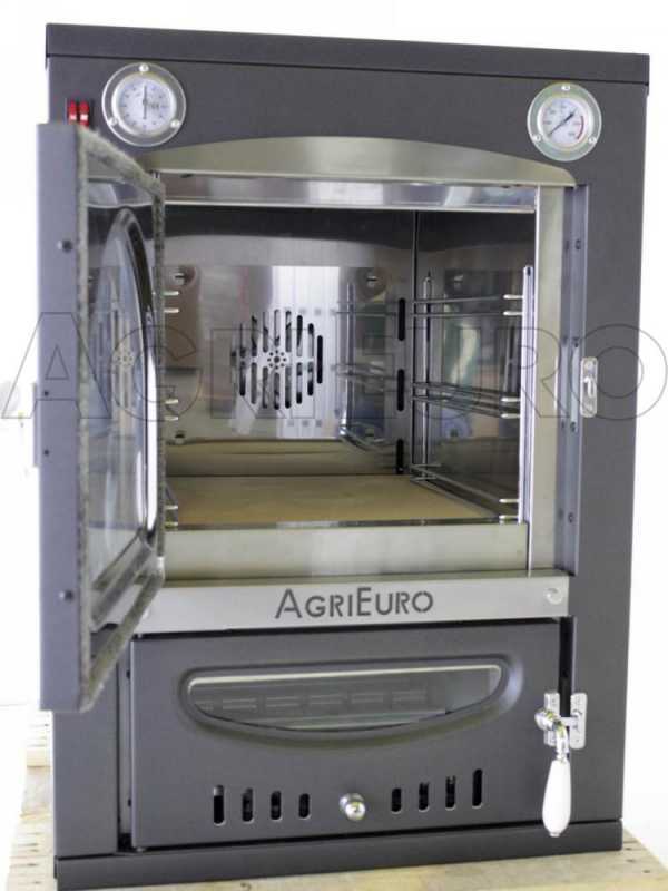 AgriEuro Minimus 50 INC - Einbau-Holzbackofen aus Stahl - Umluftbackofen