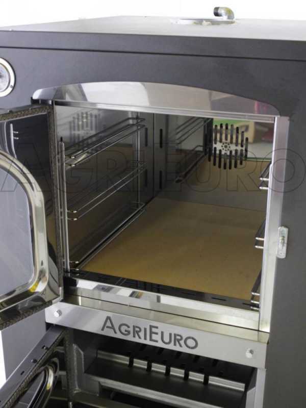 AgriEuro Medius 60 Inc - Einbau-Holzbackofen aus Stahl - Umluftbackofen