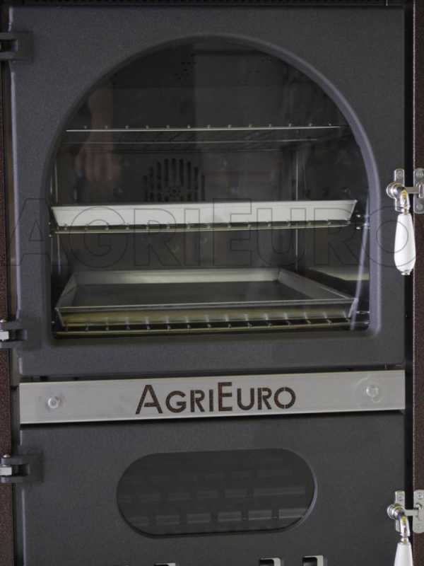Holzbackofen f&uuml;r drau&szlig;en aus Edelstahl AgriEuro Medius 80 Deluxe EXT, kupferfarben
