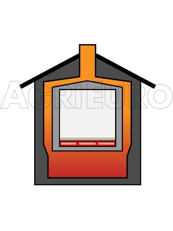 Agrieuro Minimus 50 EXT - Holzbackofen f&uuml;r drau&szlig;en aus Edelstahl - Umluftbackofen